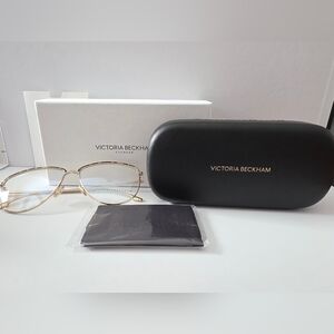 Victoria Beckham Gold & Tortoise Optical Eyeglass